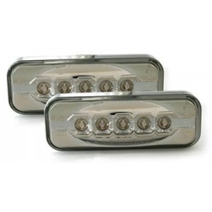 Čir&eacute; bočn&iacute; blikače Opel Omega B 94-03 &ndash; LED, čern&yacute; chrom