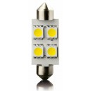 LED sufitka SV8,5 39mm 12V 4SMD LED &ndash; b&iacute;l&aacute;