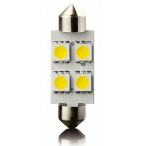 LED sufitka SV8,5 39mm 12V 4SMD LED &ndash; b&iacute;l&aacute;