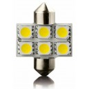 LED sufitka SV8,5 31mm 12V 6SMD LED &ndash; b&iacute;l&aacute;