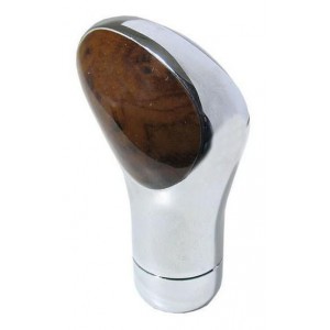 Hlavice řadic&iacute; p&aacute;ky &ndash; dřevo/chrom