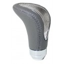 Hlavice řadic&iacute; p&aacute;ky &ndash; &scaron;ed&aacute; kůže/chrom