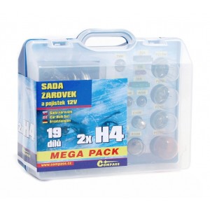 Ž&aacute;rovky 12V servisn&iacute; box MEGA H4+H4+pojistky