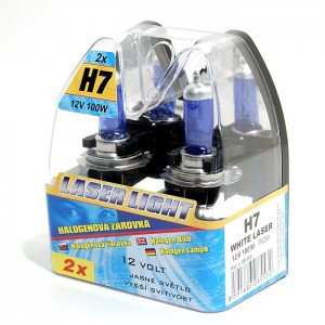 Ž&aacute;rovka H7 12V 100W WHITE LASER 2ks