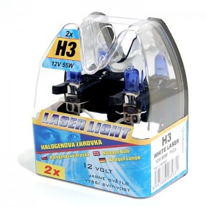 Ž&aacute;rovka H3 12V 55W WHITE LASER 2ks