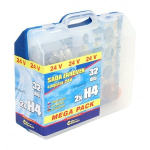 Ž&aacute;rovky 24V servisn&iacute; box MEGA H4+H4+pojistky