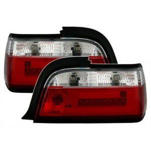 Čir&aacute; světla BMW E36 Coup&eacute; 92-98 &ndash; LED, červen&aacute;/krystal