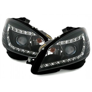 Předn&iacute; čir&aacute; světla Mercedes Benz W204 C-tř. 07-12 &ndash; čern&aacute;