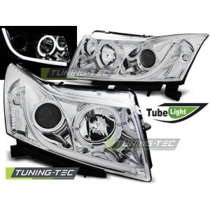 Předn&iacute; čir&aacute; světla Chevrolet Cruze 09-12 TUBE LIGHT - chrom