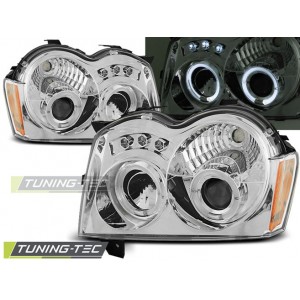 Předn&iacute; čir&aacute; světla Jeep Grand Cherokee 05-08, chrom