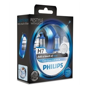 Autož&aacute;rovky Philips H7 Color Vision modr&eacute; 12V 55W