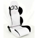 Sportovn&iacute; sedačka FK &ndash; b&iacute;l&aacute;/čern&aacute; koženka