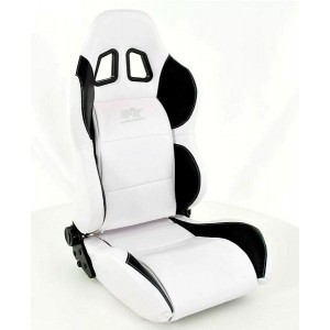 Sportovn&iacute; sedačka FK &ndash; b&iacute;l&aacute;/čern&aacute; koženka