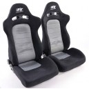 Sportovn&iacute; sedačka FK &ndash; &scaron;ed&aacute;/čern&aacute; l&aacute;tka