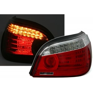 Zadn&iacute; čir&aacute; světla BMW E60 04-07 &ndash; LED, červen&aacute;/krystal