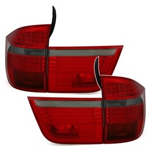 Zadn&iacute; čir&aacute; světla BMW X5 E70 07-10 LED, červen&aacute;/kouřov&aacute;