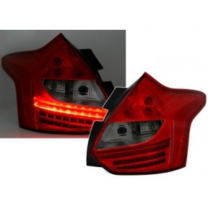 Zadn&iacute; čir&aacute; světla Ford Focus MK3 5-dv. LED, červen&aacute;/kouřov&aacute;