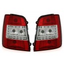 Zadní čirá světla VW Touran 1T 03-10 LED červená/krystal