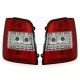 Zadní čirá světla VW Touran 1T 03-10 LED červená/krystal