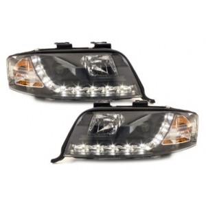 Audi A6 4B (01-04) předn&iacute; světla D-LITE DRL, čern&aacute;