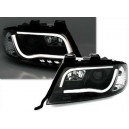 Předn&iacute; světla Audi A6 4B 01-04 TUBE LIGHTS, čern&aacute;