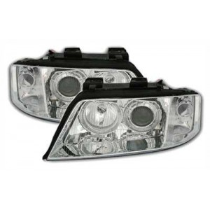 Audi A6 4B (01-04) předn&iacute; světla ANGEL EYES XENON, chrom