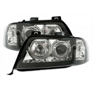 Audi A6 4B (01-04) předn&iacute; světla ANGEL EYES XENON, čern&aacute;