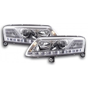 Audi A6 C6 4F (04-08) předn&iacute; světla XENON DRL, chrom