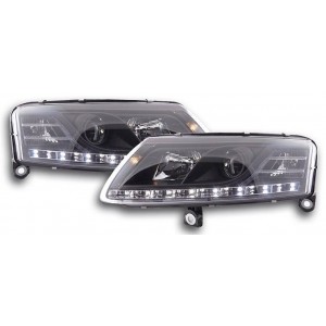 Audi A6 C6 4F (04-08) předn&iacute; světla XENON DRL, čern&aacute;