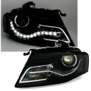 Předn&iacute; světla Audi A4 8K B8 07-11 s denn&iacute;m sv&iacute;cen&iacute;m, čern&aacute;