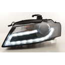 Předn&iacute; světla Audi A4 8K B8 07-11 s denn&iacute;m sv&iacute;cen&iacute;m, čern&aacute;