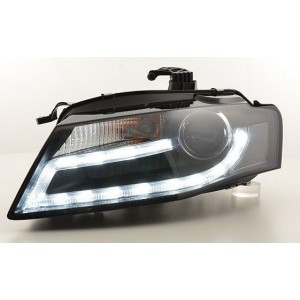 Předn&iacute; světla Audi A4 8K B8 07-11 s denn&iacute;m sv&iacute;cen&iacute;m, čern&aacute;