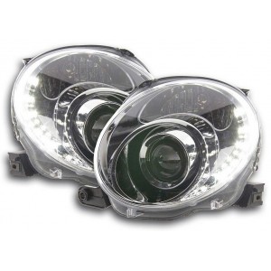 Předn&iacute; světla DEVIL EYES Fiat 500 07+ _ chrom