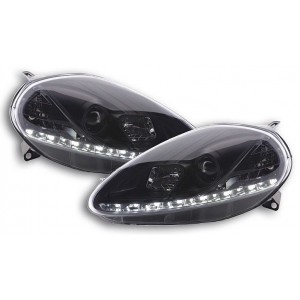 Předn&iacute; světla D-LITE Fiat Grande Punto 05-08 čern&aacute;