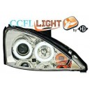 Předn&iacute; čir&aacute; světla Ford Focus 98-01 CCFL chrom