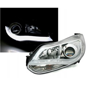 Předn&iacute; čir&aacute; světla Ford Focus MK3 11-14 SKI WINGS chrom