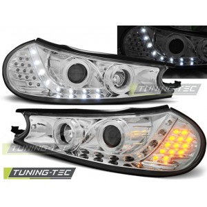 Předn&iacute; světla DEVIL EYES Ford Mondeo 96-00 chrom, LED blinkr