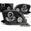 Přední čirá světla Honda Prelude 97-01 černá