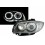 BMW 1 E87/E81/82/88 přední světla LED ANGEL EYES, chrom