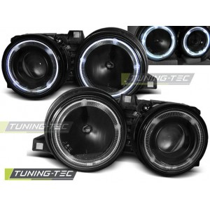 BMW 3 E30 předn&iacute; světla LED ANGEL EYES, chrom