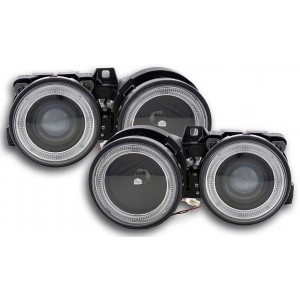 BMW 3 E30 předn&iacute; světla ANGEL EYES, čern&aacute;