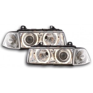 BMW E36 Coupe/Cabrio předn&iacute; světla XENON ANGEL EYES, chrom