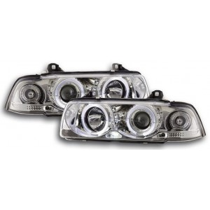 BMW E36 Lim./Touring/Compact předn&iacute; světla LED ANGEL EYES, chrom