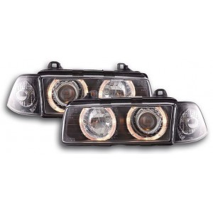 BMW E36 Lim./Touring/Compact předn&iacute; světla ANGEL EYES, čern&aacute;
