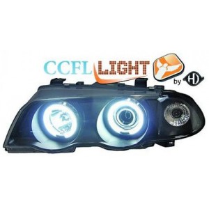 BMW E46 Lim./Touring předn&iacute; světla CCFL ANGEL EYES, čern&aacute;
