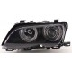 Přední čirá světla BMW E46 Lim. 01-03 – černá