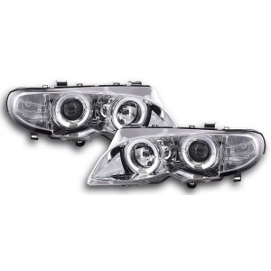 BMW E46 Lim./Touring předn&iacute; světla LED ANGEL EYES, chrom