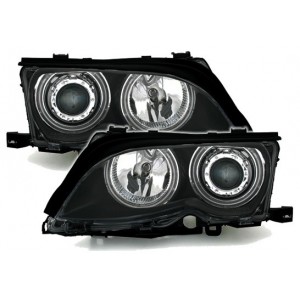 BMW E46 Lim./Touring předn&iacute; světla CCFL ANGEL EYES, čern&aacute;