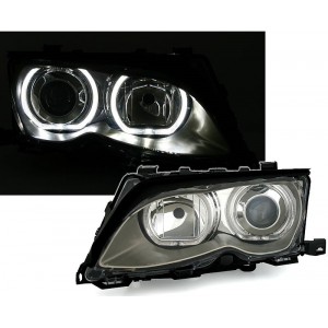 BMW E46 Lim./Touring předn&iacute; světla LED ANGEL EYES, chrom