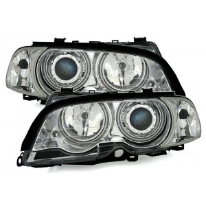 BMW E46 Coupe/Cabrio předn&iacute; světla CCFL ANGEL EYES, chrom